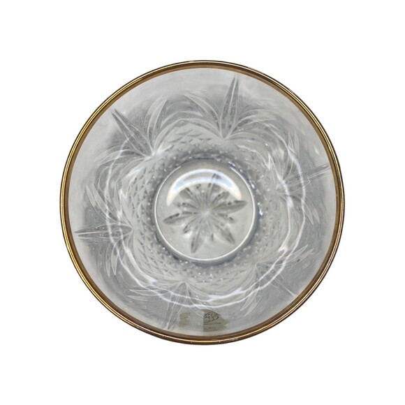 Cristal D'Arques Durand Longchamp Double Old Fashioned Glasses Gold Rim Set Of 2 - Picture 6 of 9